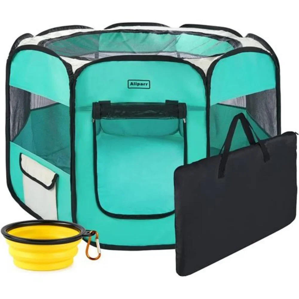 Portable Pet Playpen Foldable Kennels Playpen for Dog&Cat Carrying Case
